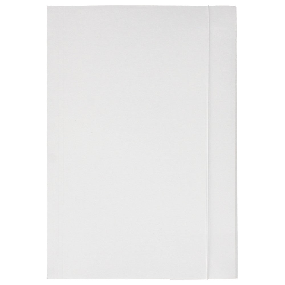 Teczka z gumką papierowa A4 biała 300g A 25