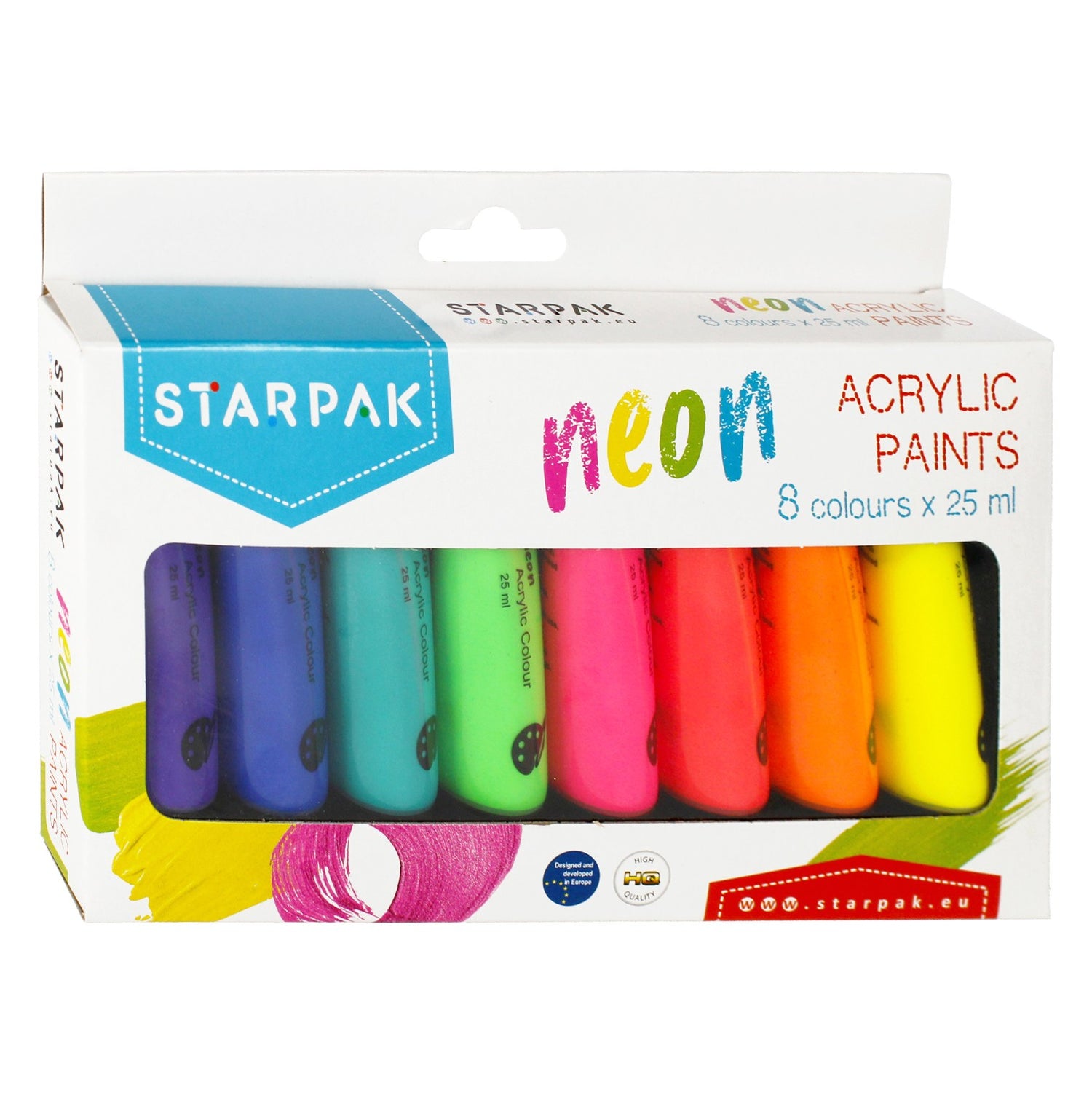Farby akrylowe 8 kolorów 25ml neonowe