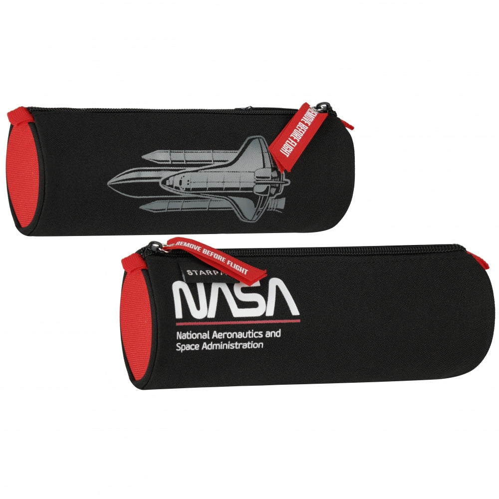 Piórnik tuba 1zamek NASA czarny