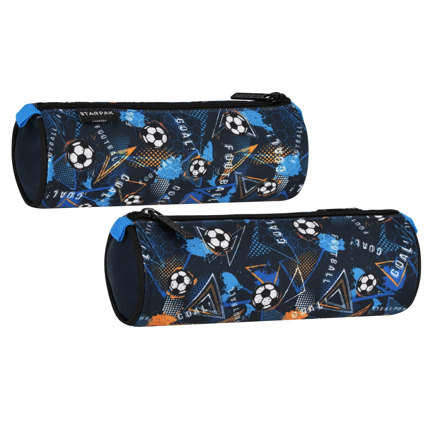 Piórnik tuba 1zamek Football blue