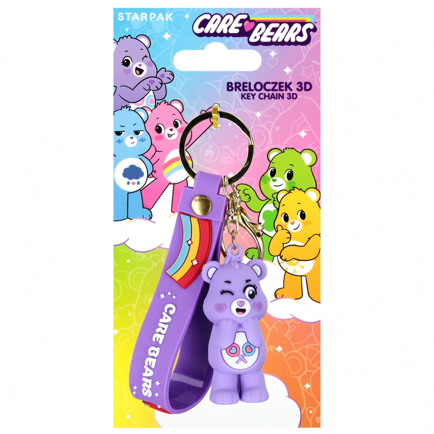 Brelok 3D Care Bears fioletowy