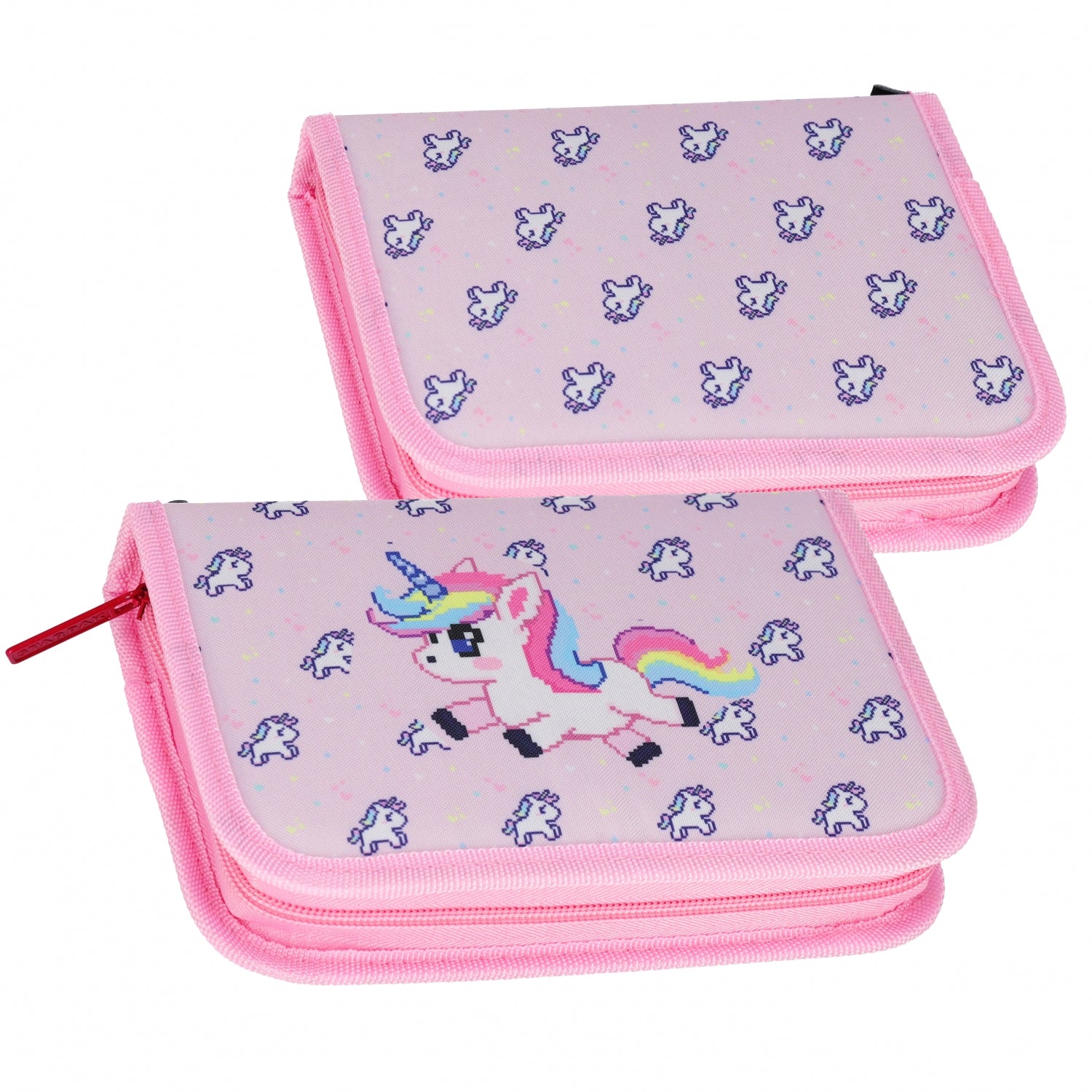 Piórnik 1zamek 2klapki bez wyposażenia Pixel Unicorn