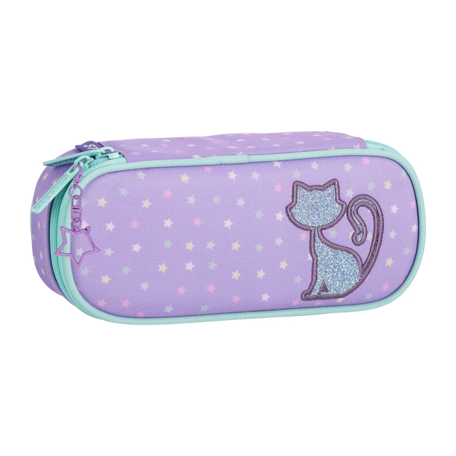 Piórnik saszetka 1zamek Glitter Cat