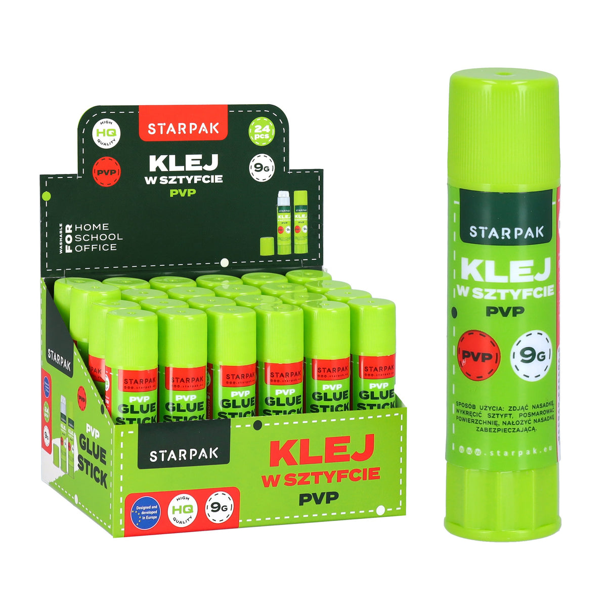 Klej w sztyfcie 9g PVP display A 24 STARPAK 578410