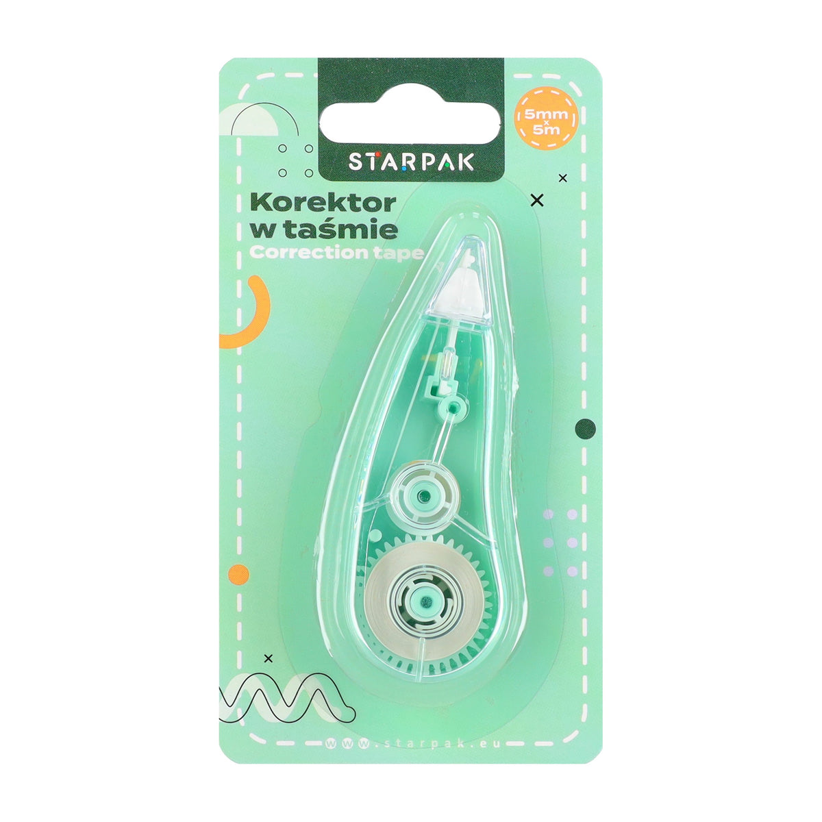 Korektor w taśmie 5mmx5mb miętowy