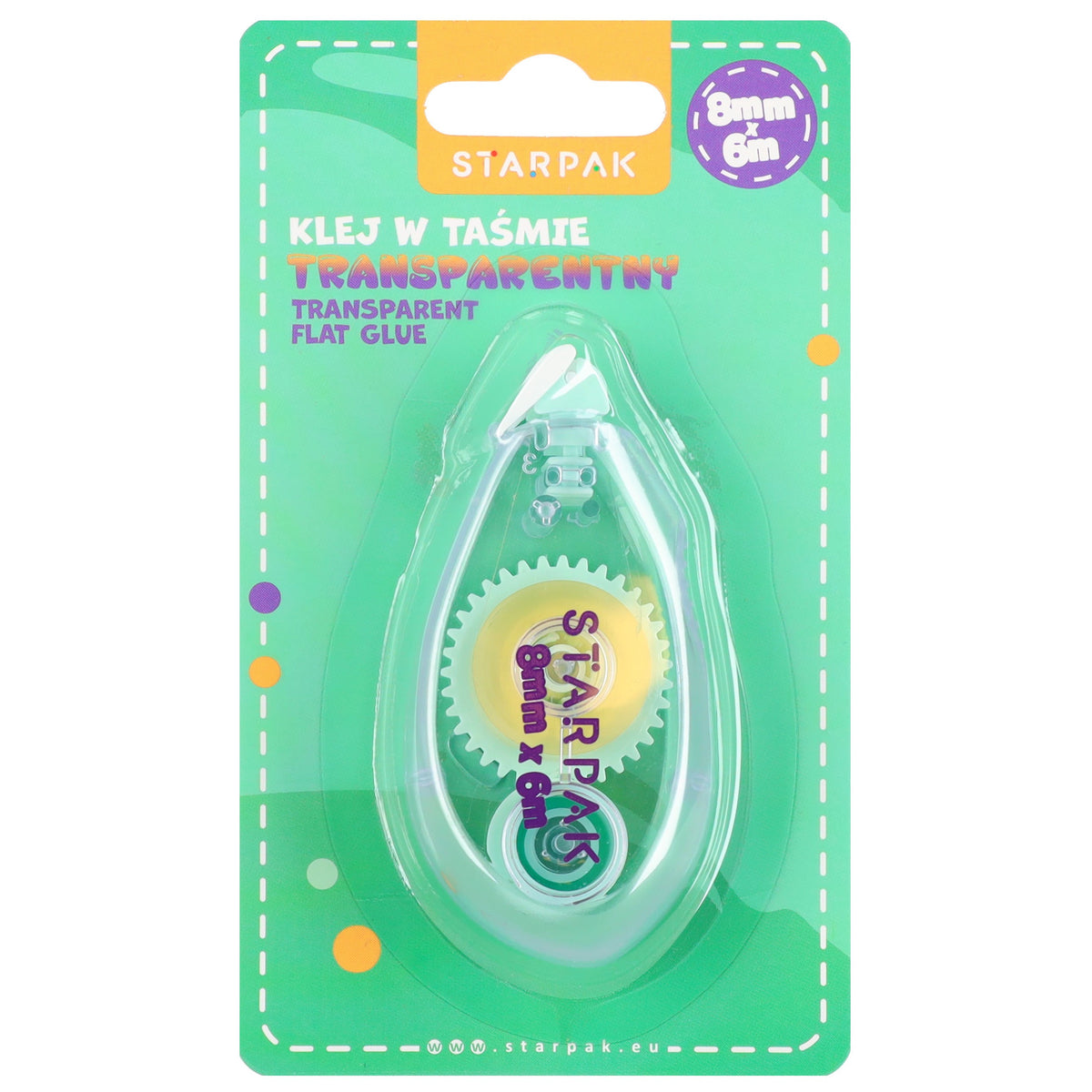 Klej w taśmie 8mmx6mb transparentny