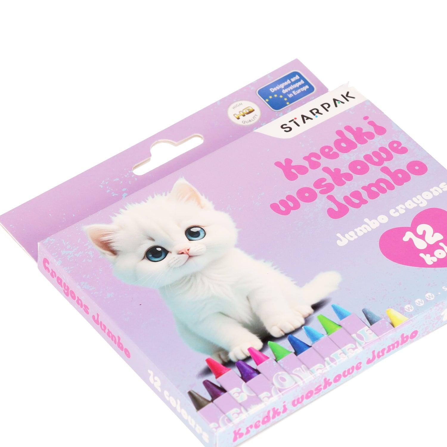 Kredki woskowe Jumbo 12 kolorów Kitty