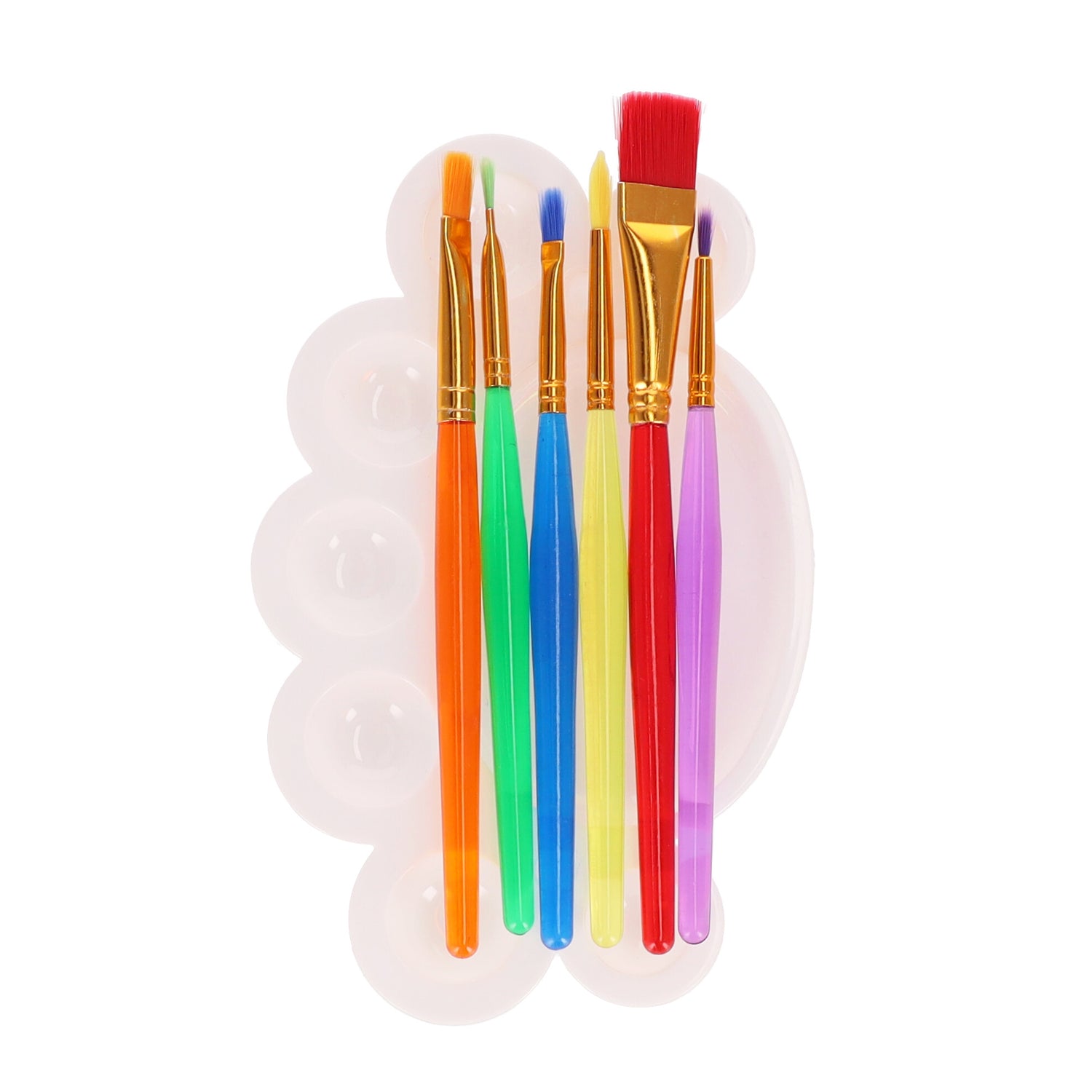 Paleta do farb pędzle 6 sztuk