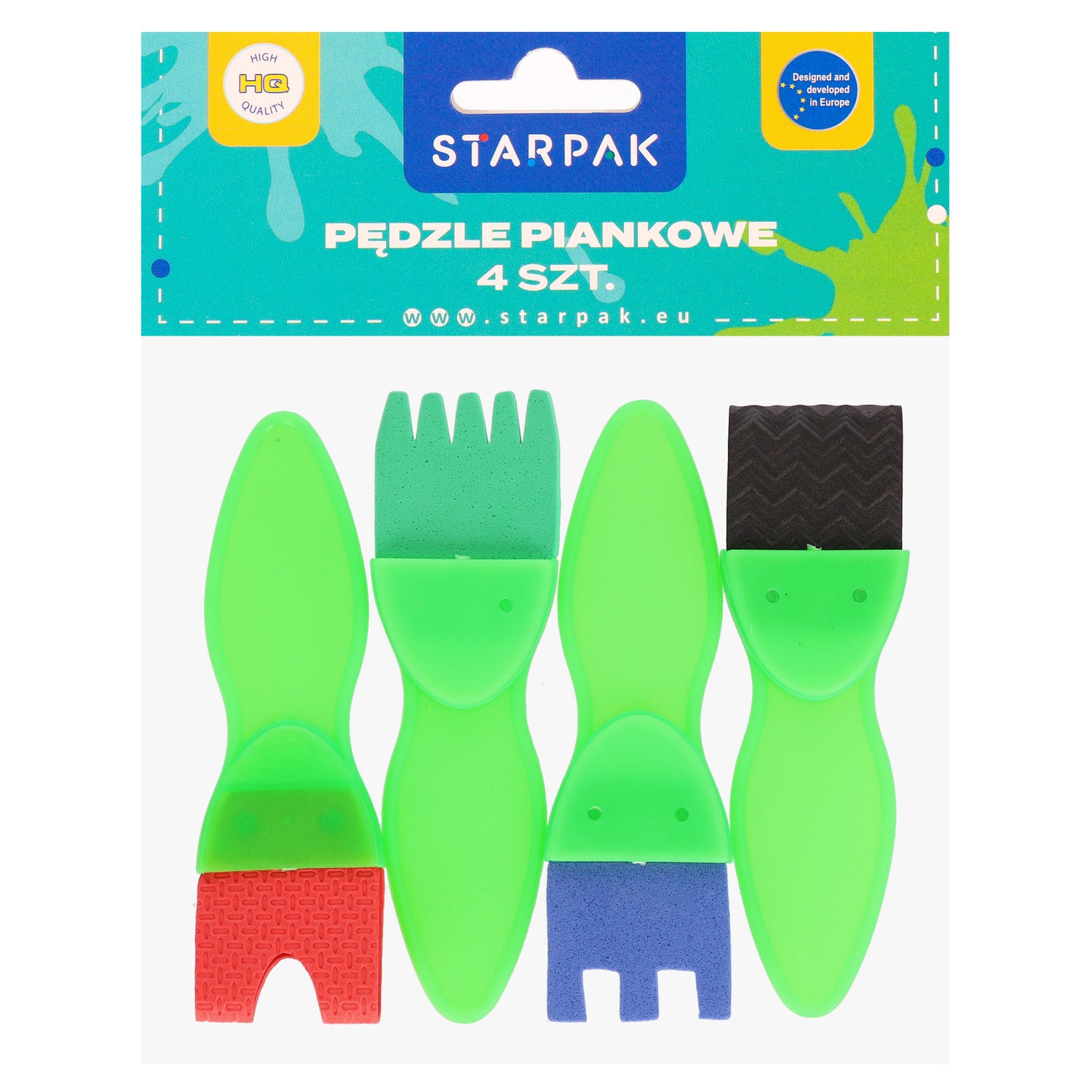 Pędzle piankowe op.4szt