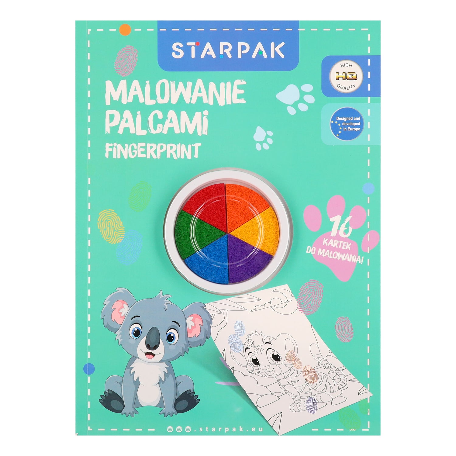 Farby do malowania palcami 6 kolorów Animal