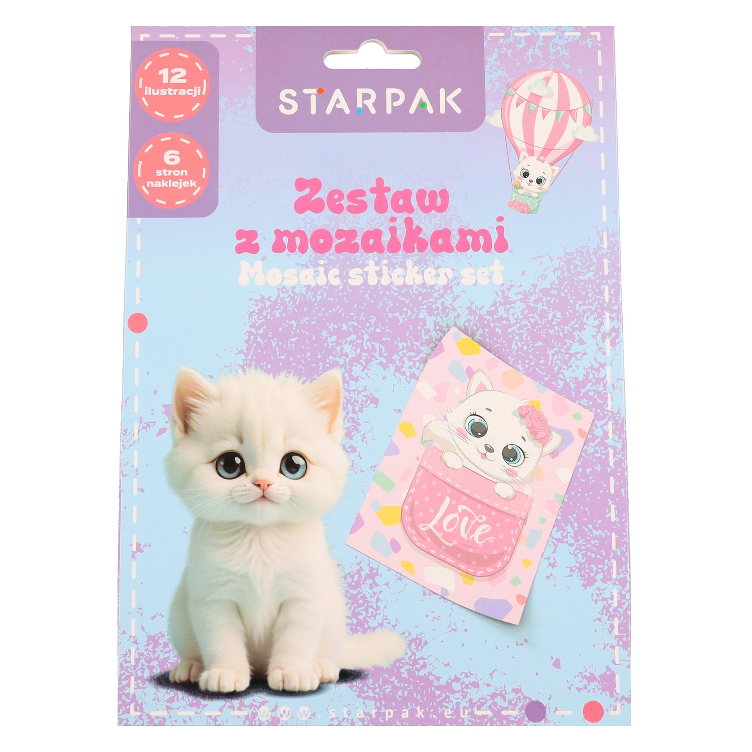 Zestaw kreatywny Książeczka z mozaikami Kitty