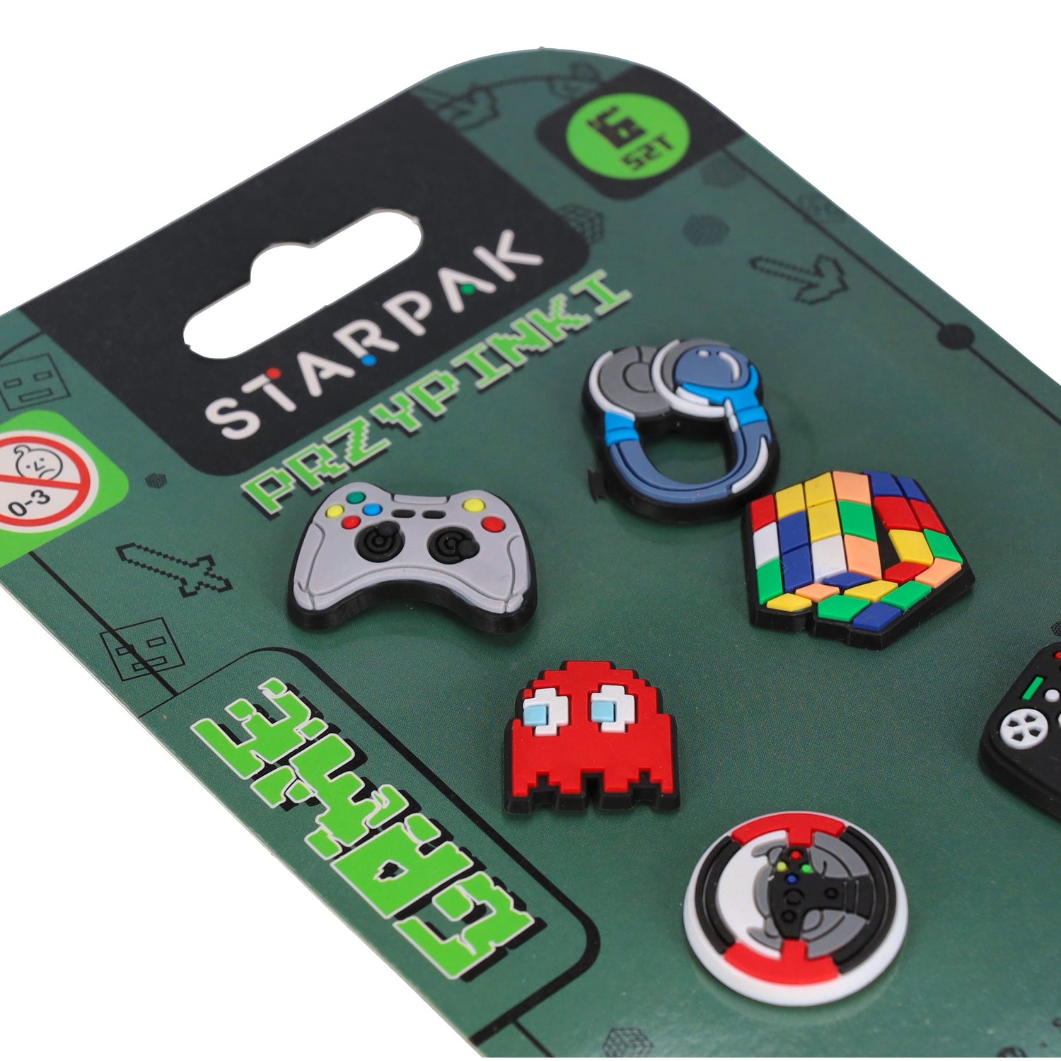 Przypinka gumowa pins op. 6 szt. Game