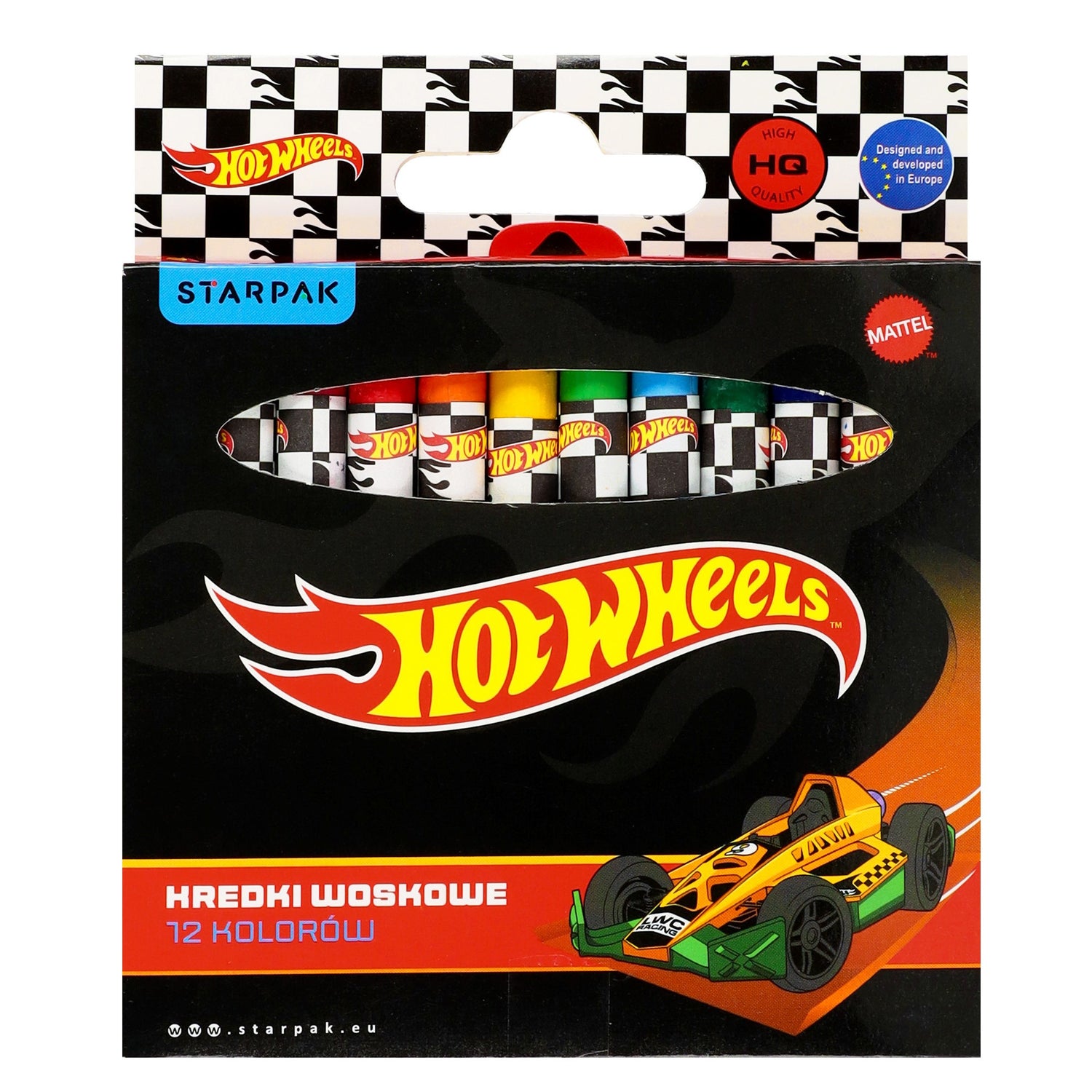 Kredki woskowe 12 kolorów Hot Wheels black