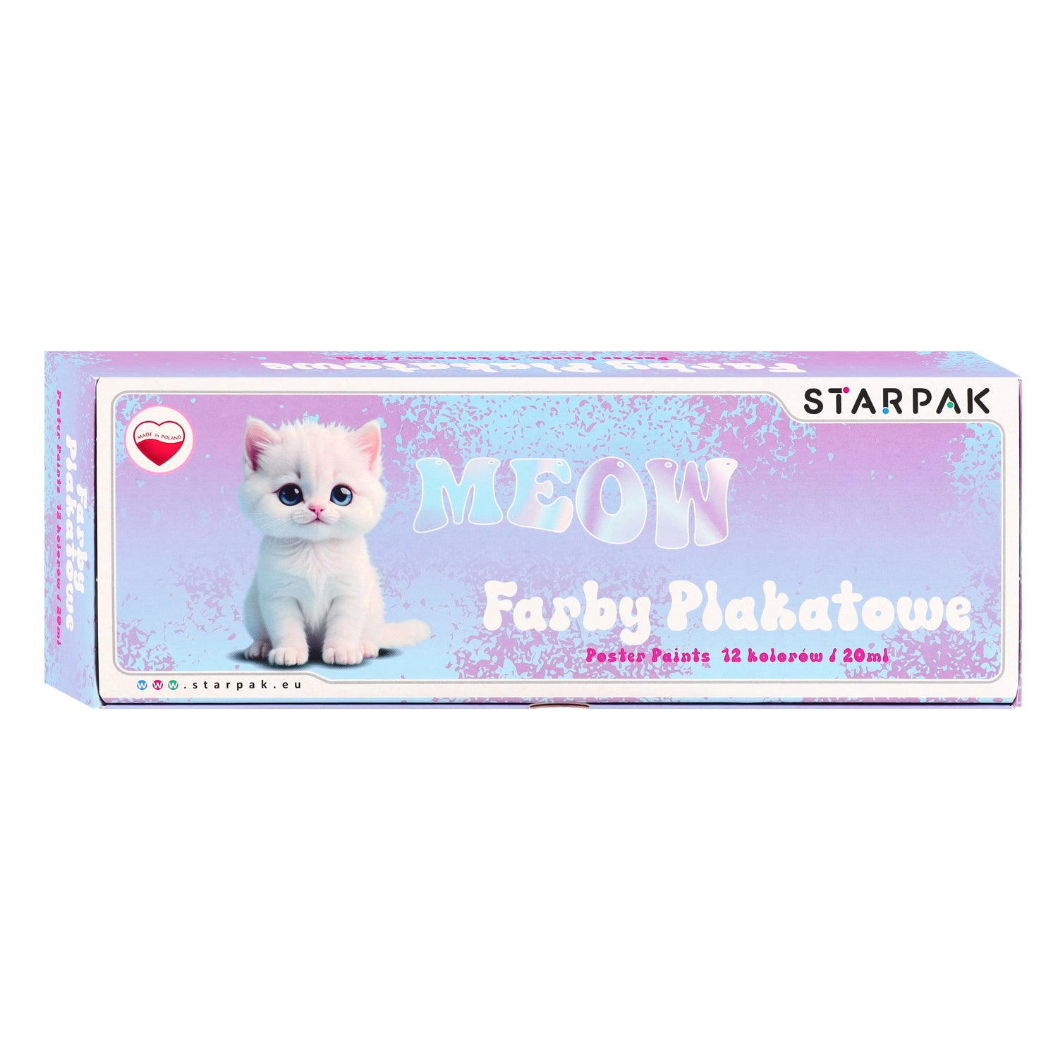 Farby plakatowe 12 kolorów 20ml Cute Kitty