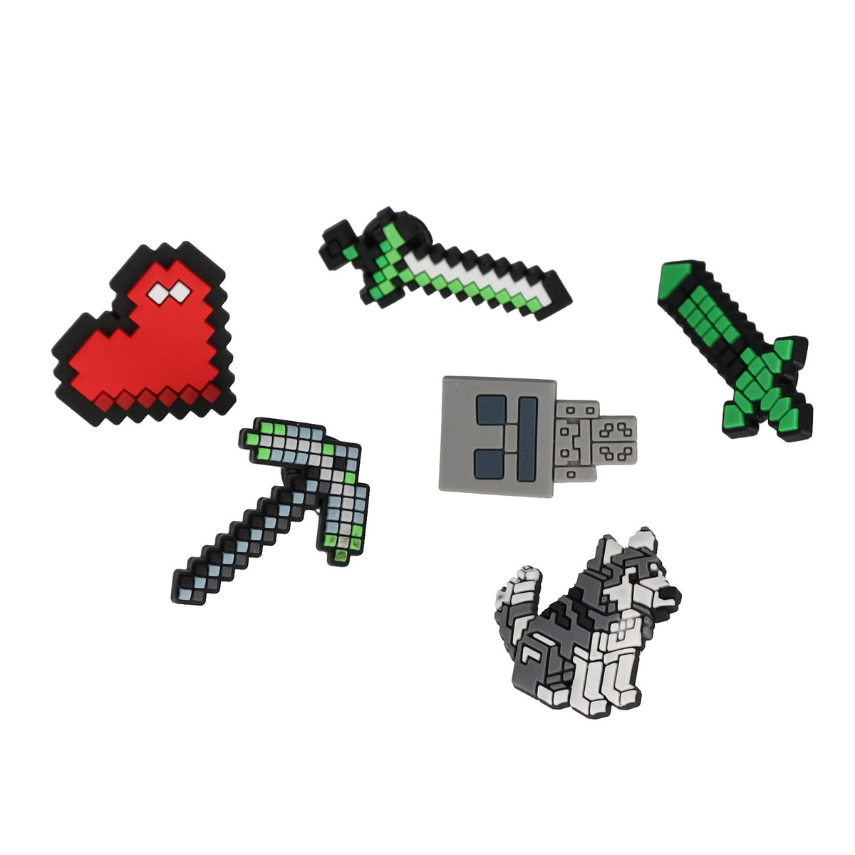 Przypinka gumowa 6 szt. Pixel