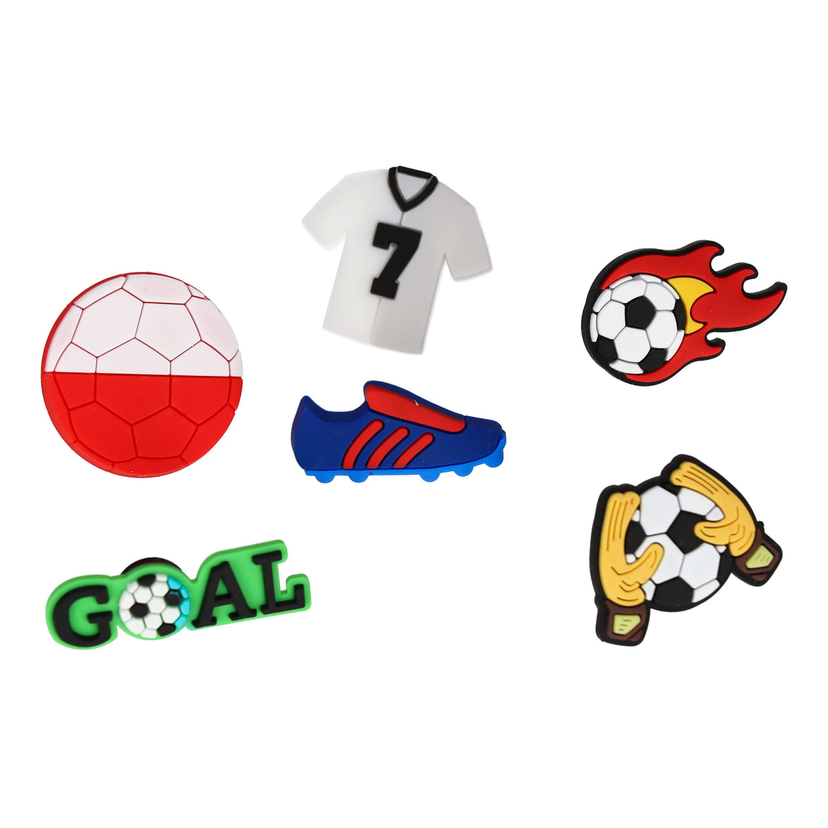 Przypinka gumowa pins op.6szt Football