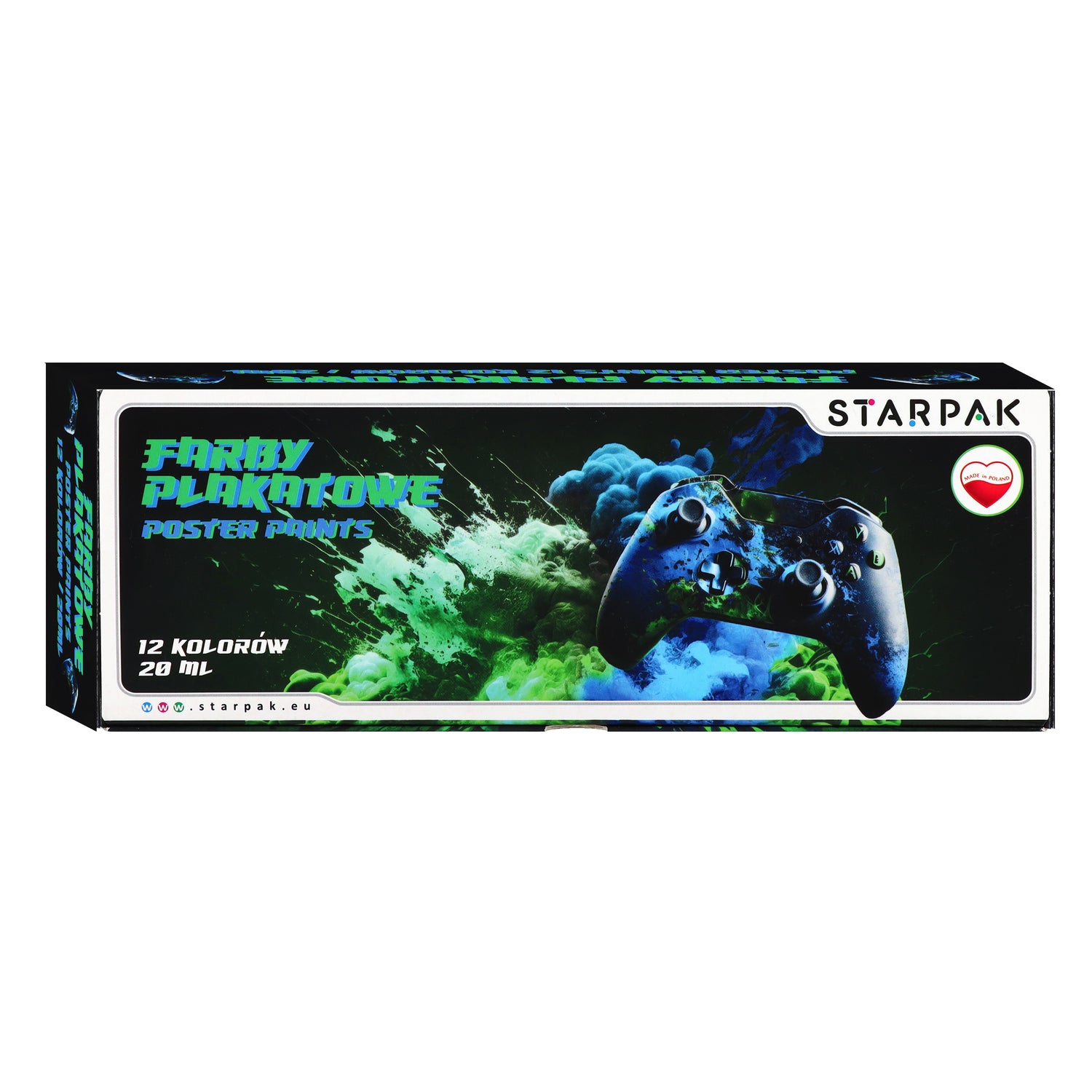 Farby plakatowe 12 kolorów 20ml Pad