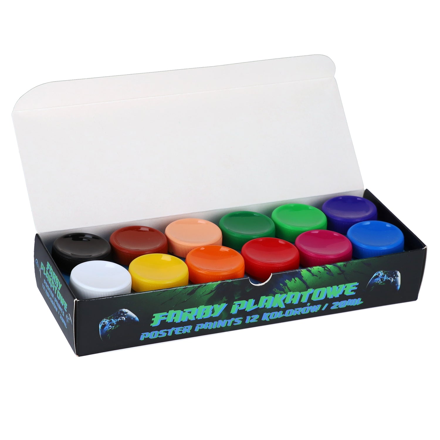 Farby plakatowe 12 kolorów 20ml Pad