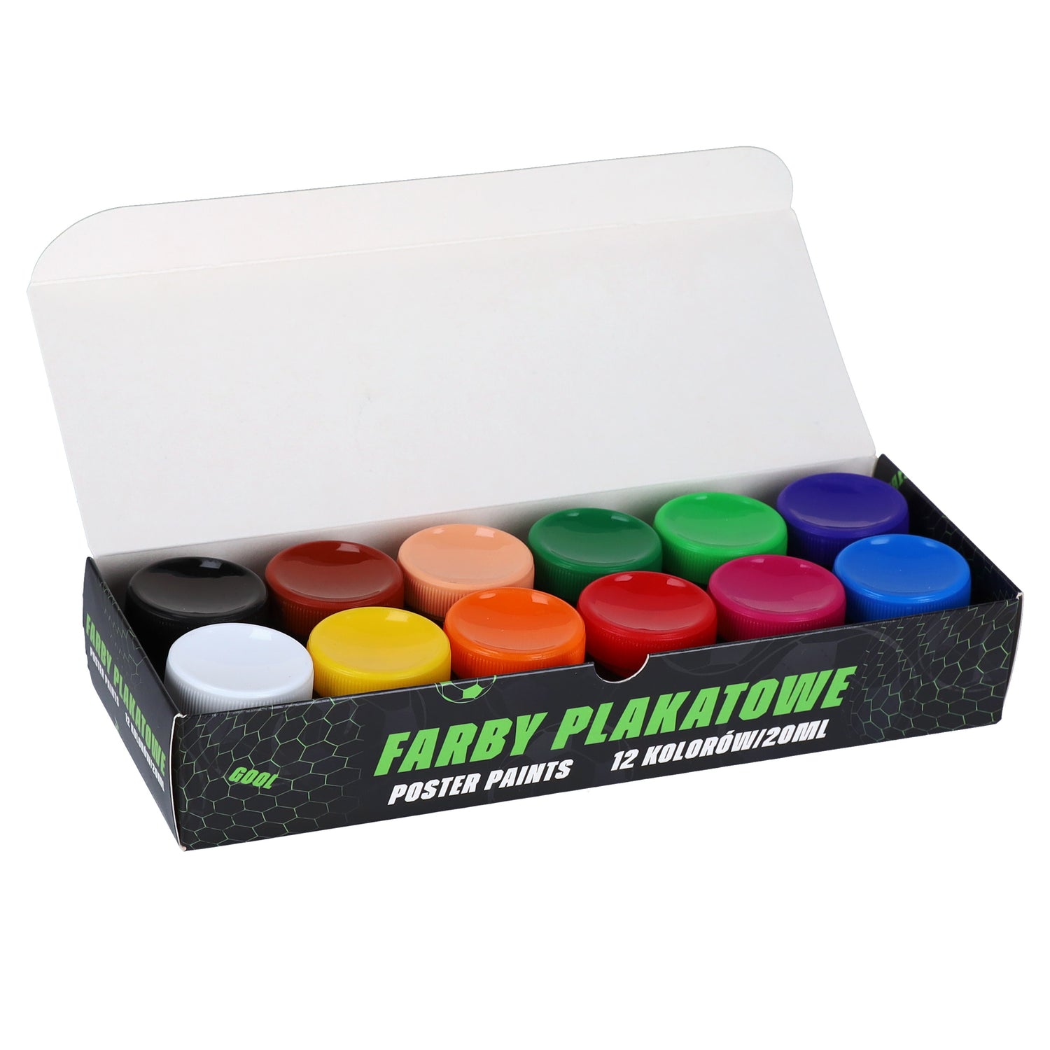 Farby plakatowe 12 kolorów 20ml Football1