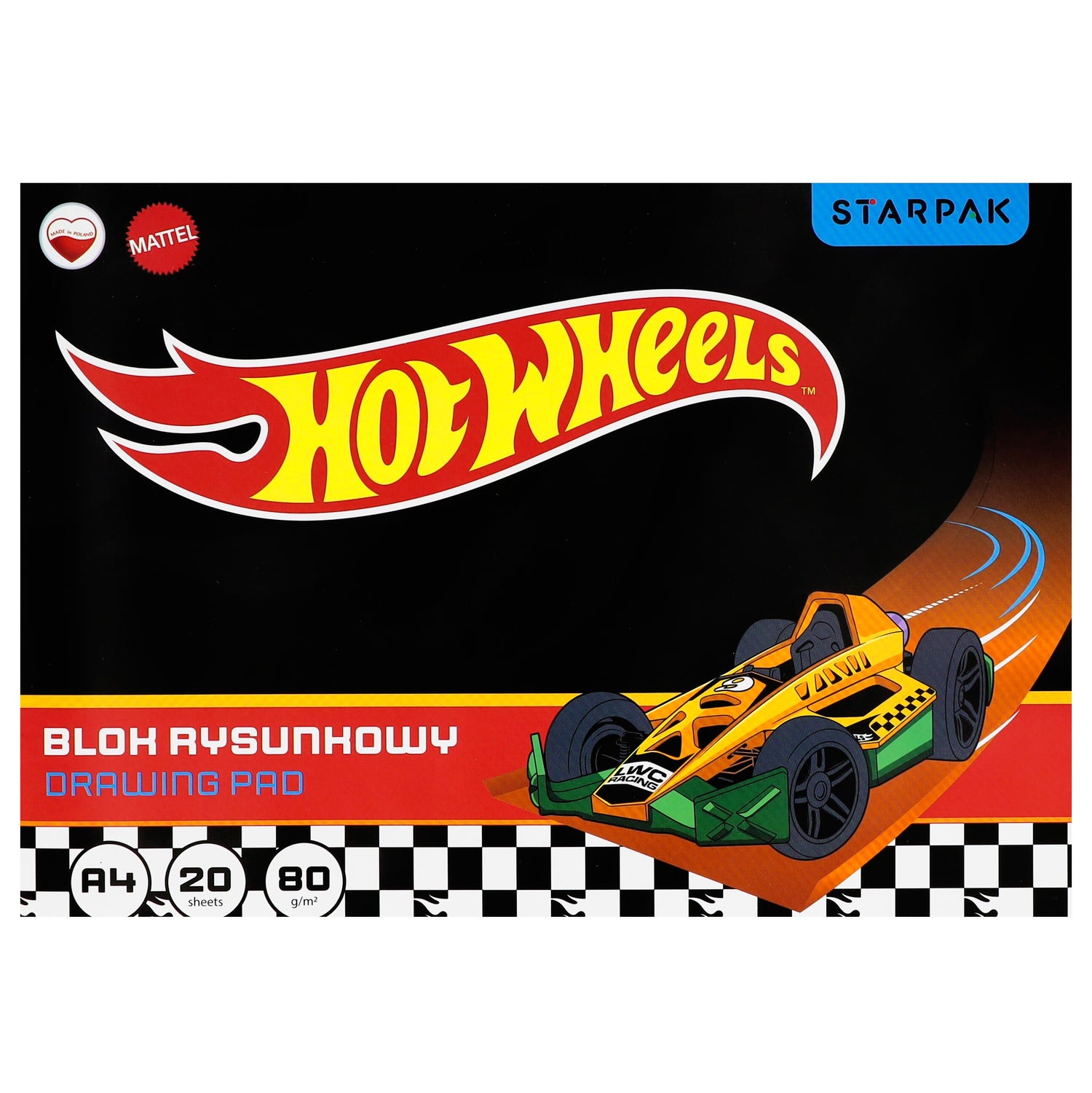 Blok rysunkowy A4/20K biały Hot Wheels A 20