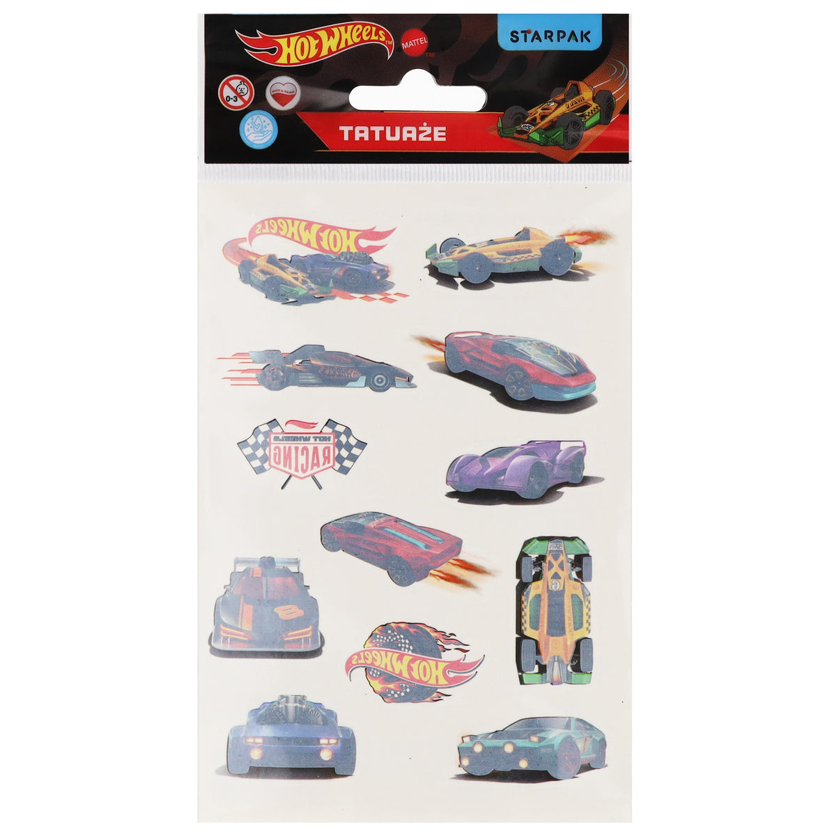 Tatuaże 10x19 cm Hot Wheels