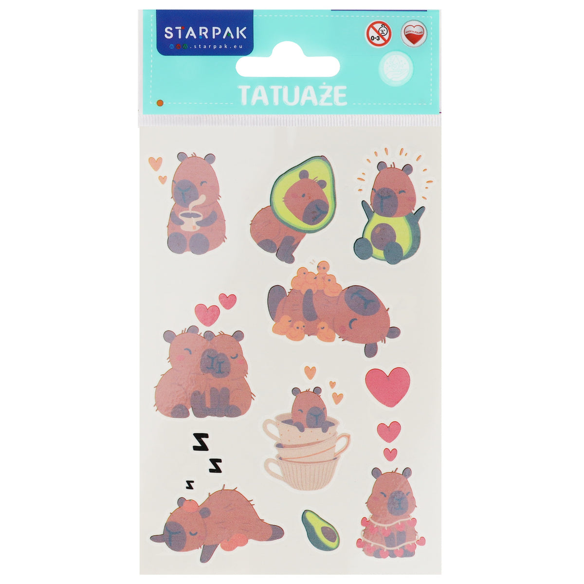 Tatuaże 10x19 cm Kapibara