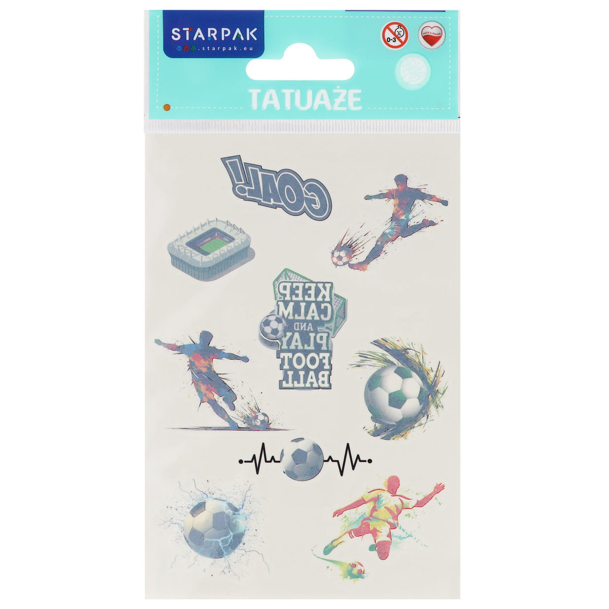 Tatuaże 10x19 cm Football STARPAK 594504