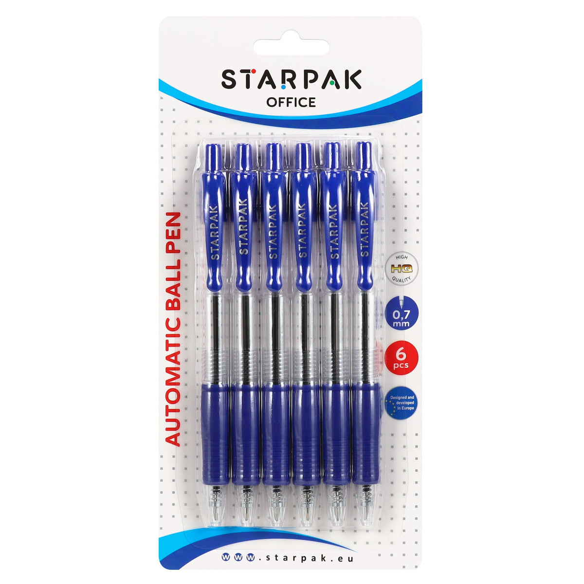 Długopis automatyczny Office 0.7mm niebieski A 6 STARPAK 595653