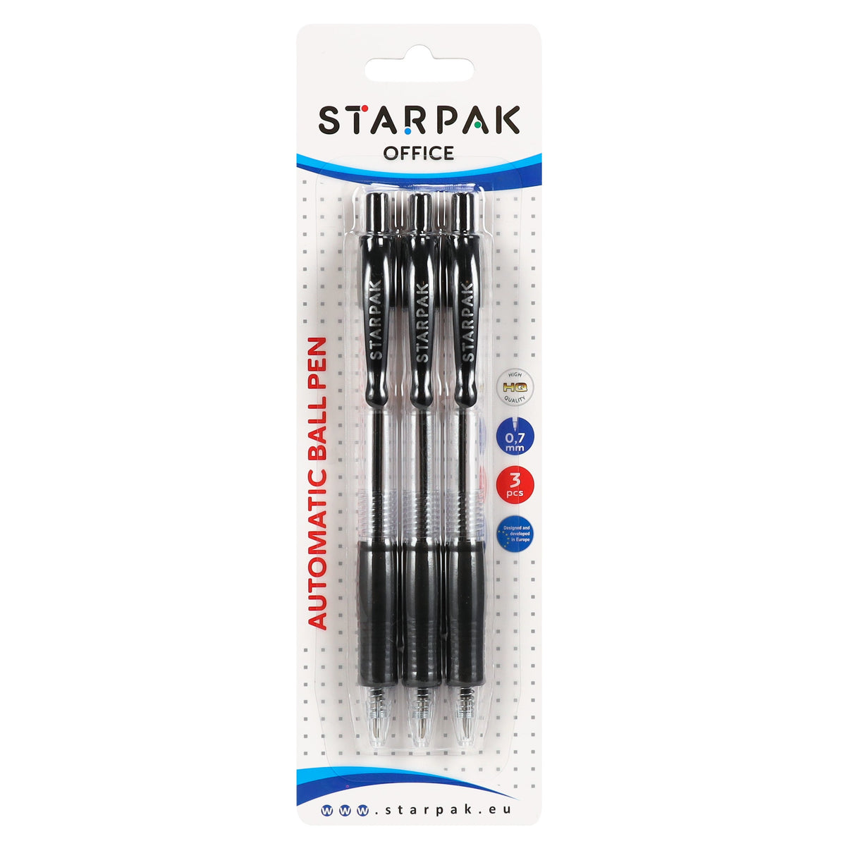 Długopis automatyczny Office 0.7mm czarny A 3  STARPAK 595655