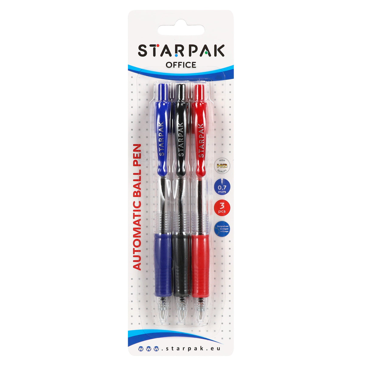 Długopis automatyczny Office 0.7mm mix kolor A 3 STARPAK 595657
