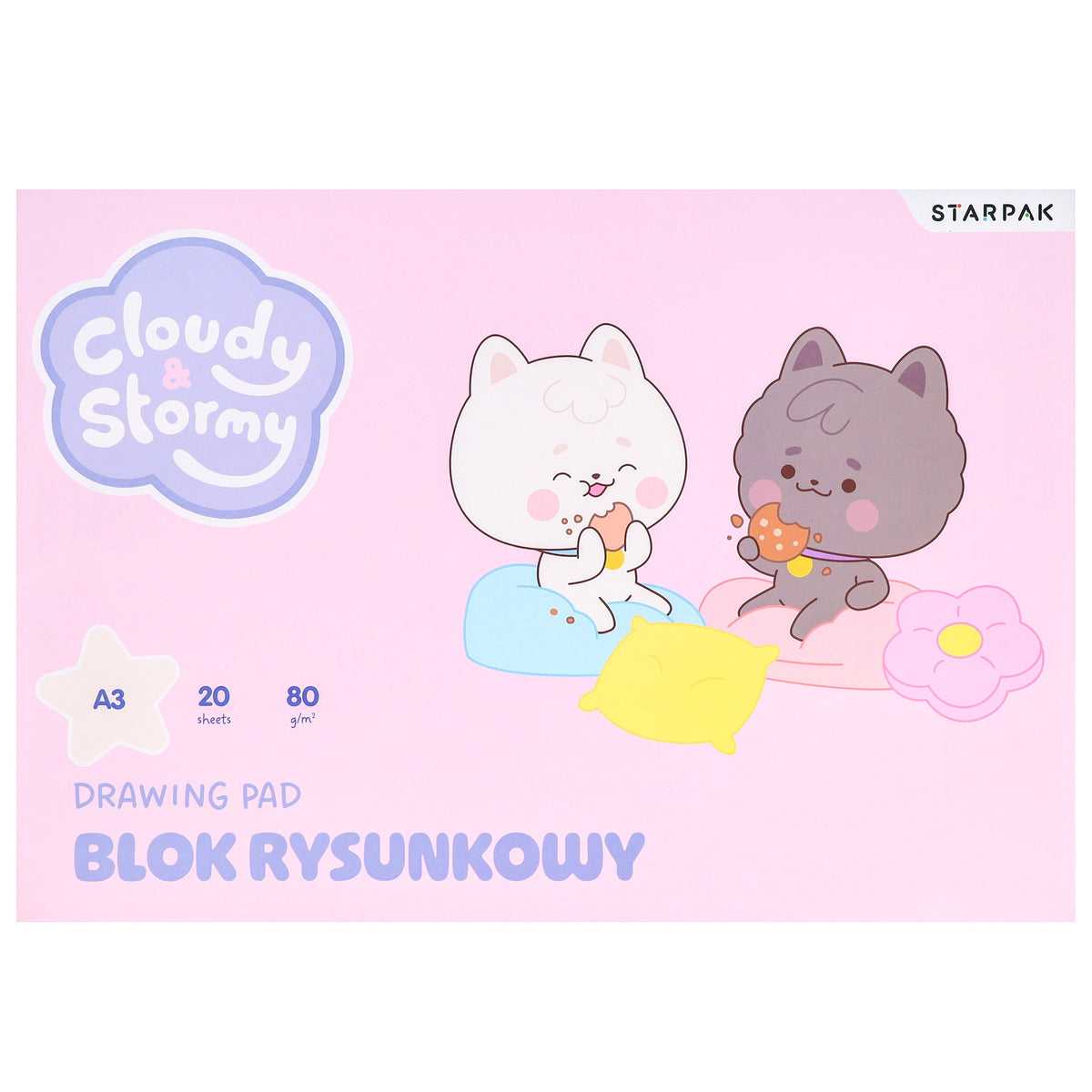 Blok rysunkowy A3/20 kartek biały Cloudy&Stormy A'10