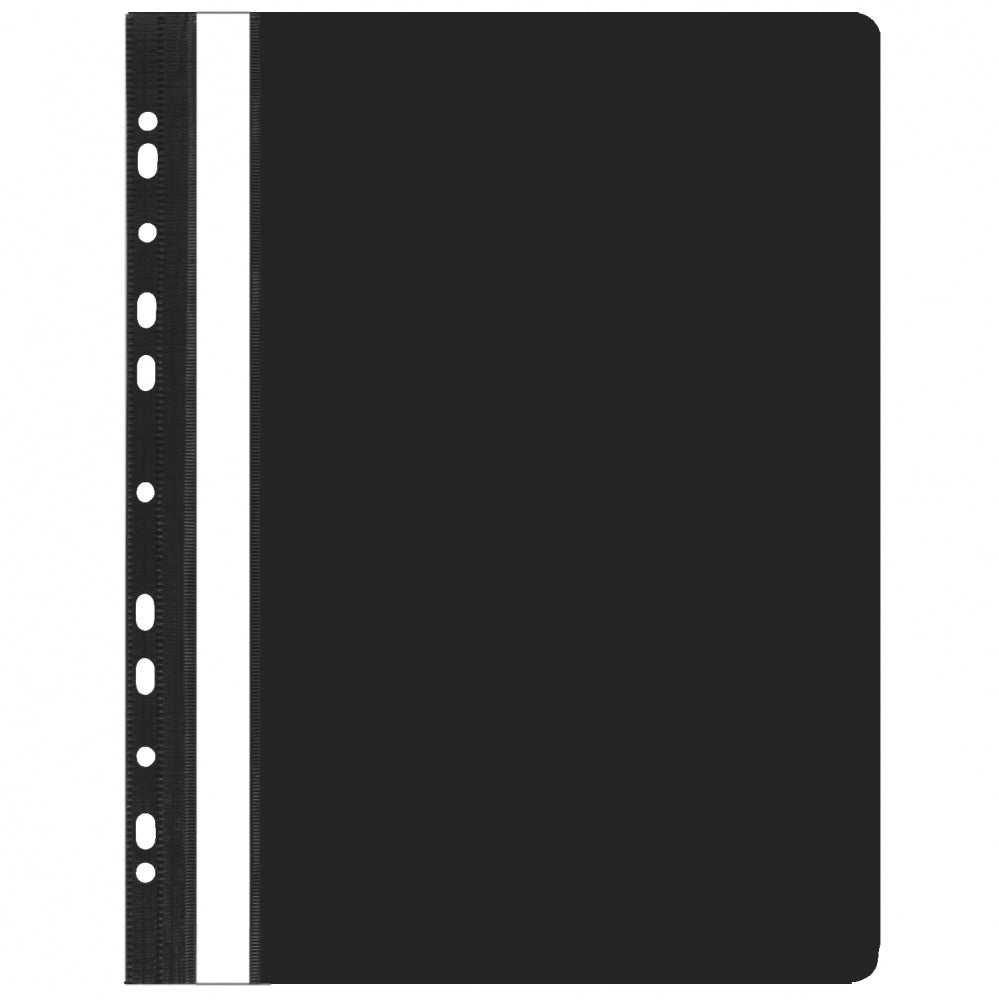 Skoroszyt PVC twardy wpinany na dokumenty A4 czarny A 10