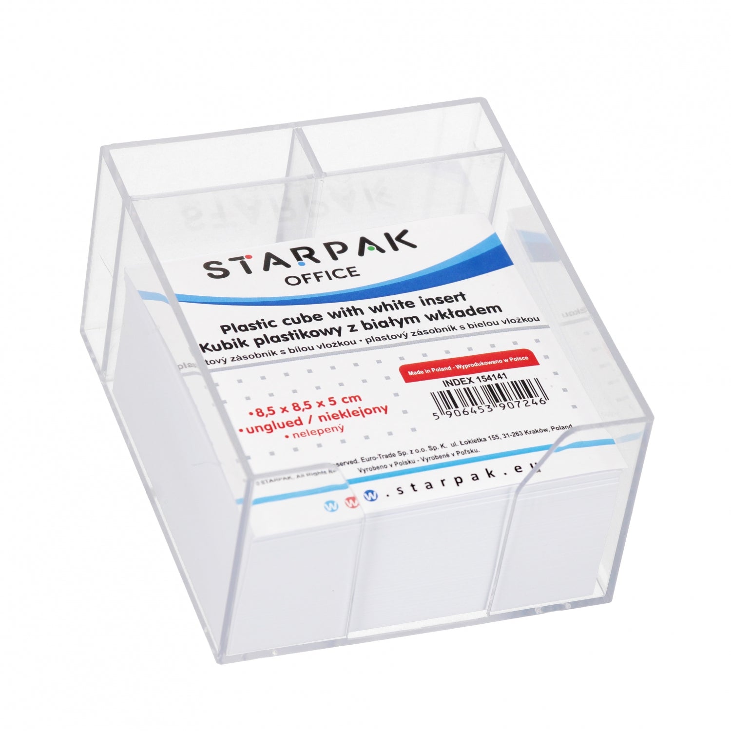 Kubik plastikowy 85x85x50 biały