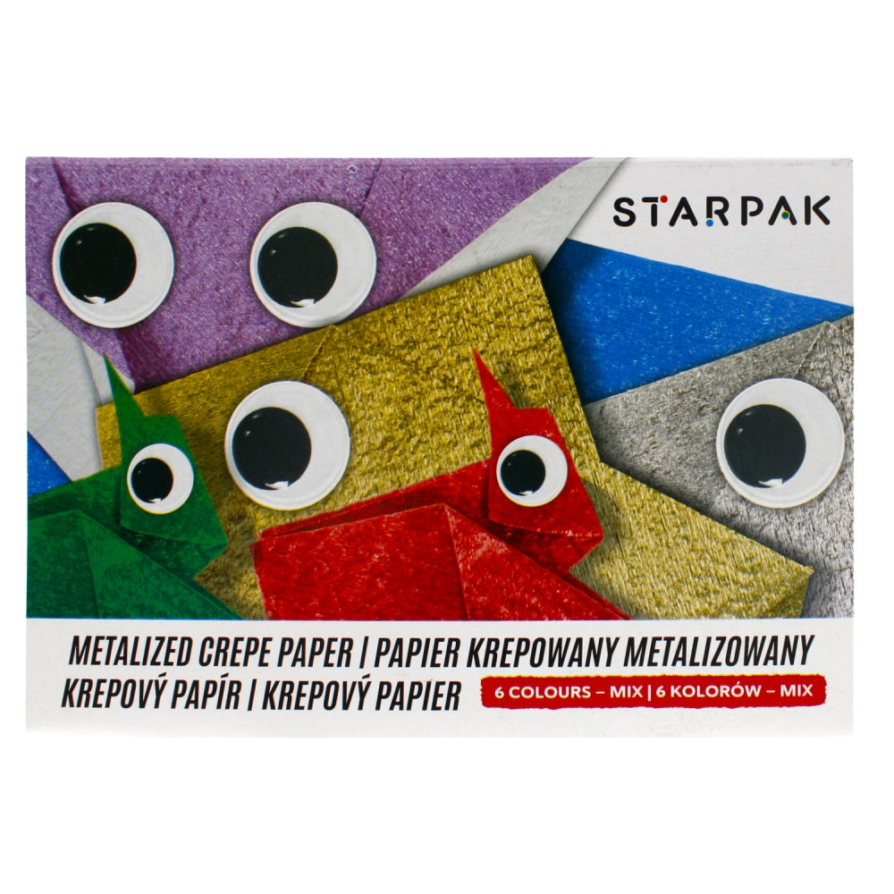 Papier krepowany metalizowany C5 6 kolorów