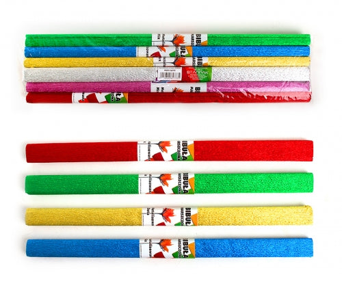 Bibuła marszczona 50x200 cm kolorowa metalizowana