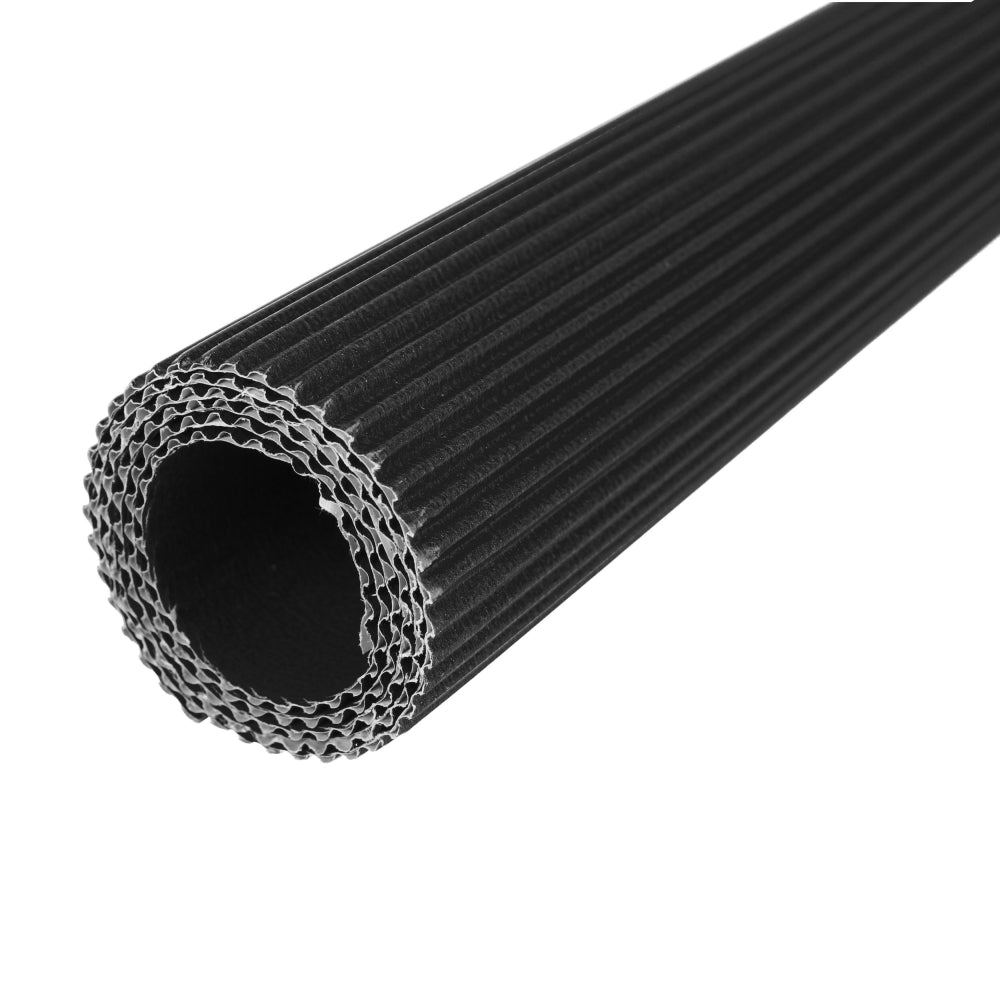 Corrugated cardboard B2 on a roll, black