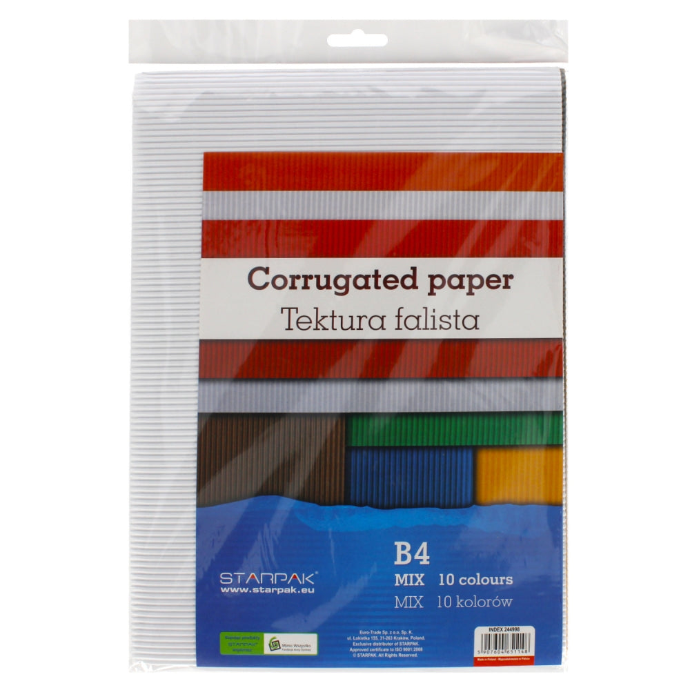 Tektura falista B4 mix kolorów 300g A 10