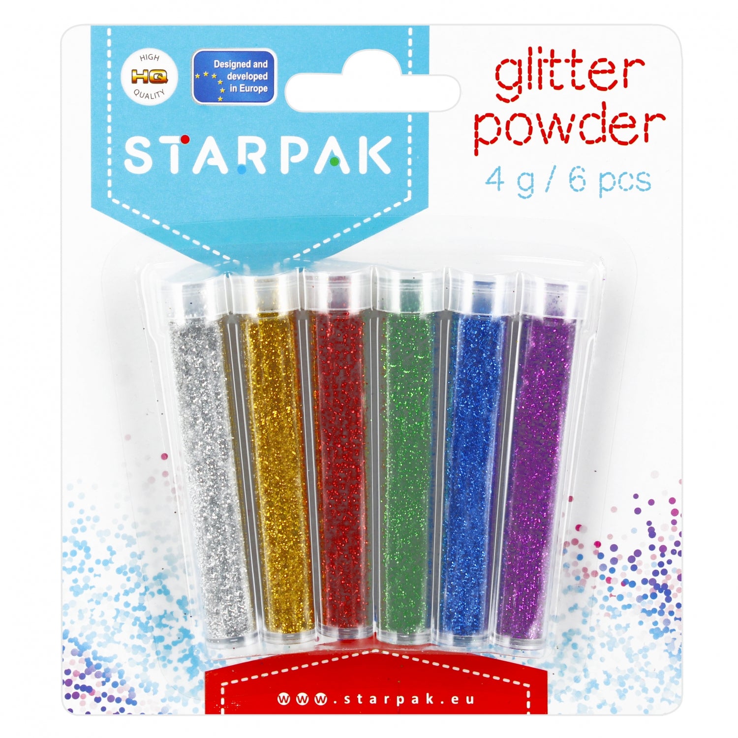Brokat sypki 6 kolorów x 4g
