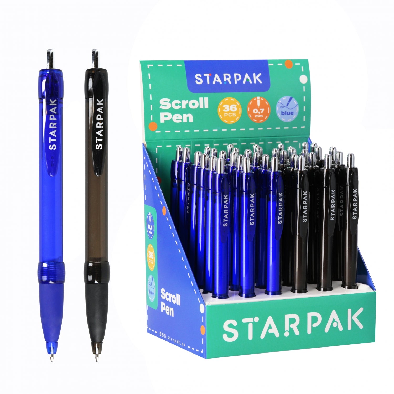 Długopis ze ściągą Scroll Pen display A 36szt