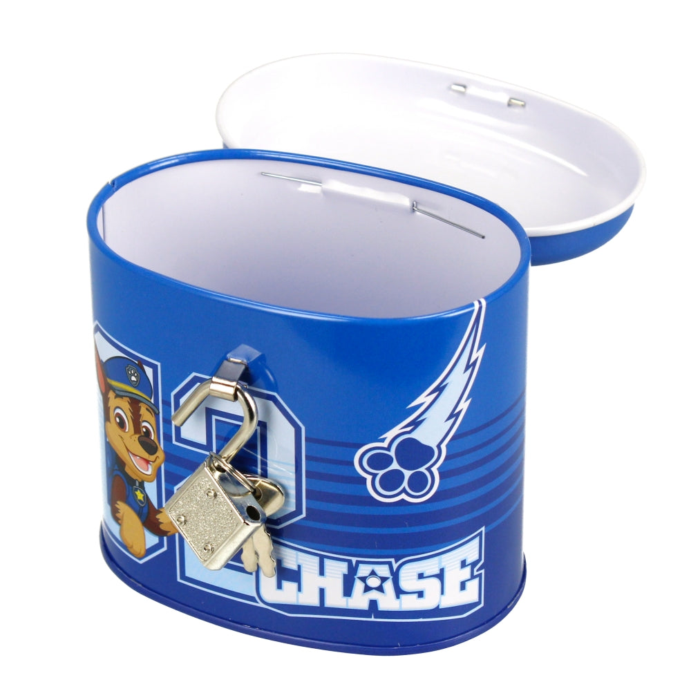 Metal oval piggy bank Paw Patrol mix