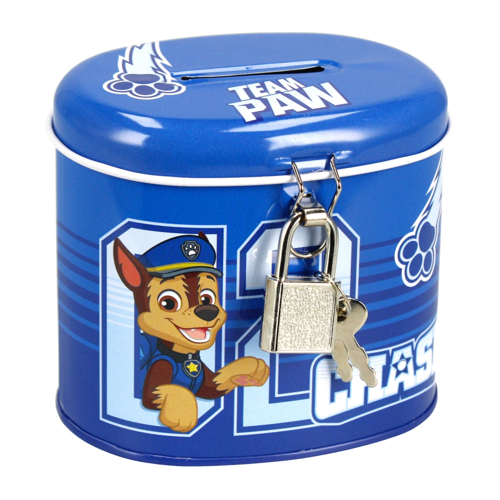 Metal oval piggy bank Paw Patrol mix