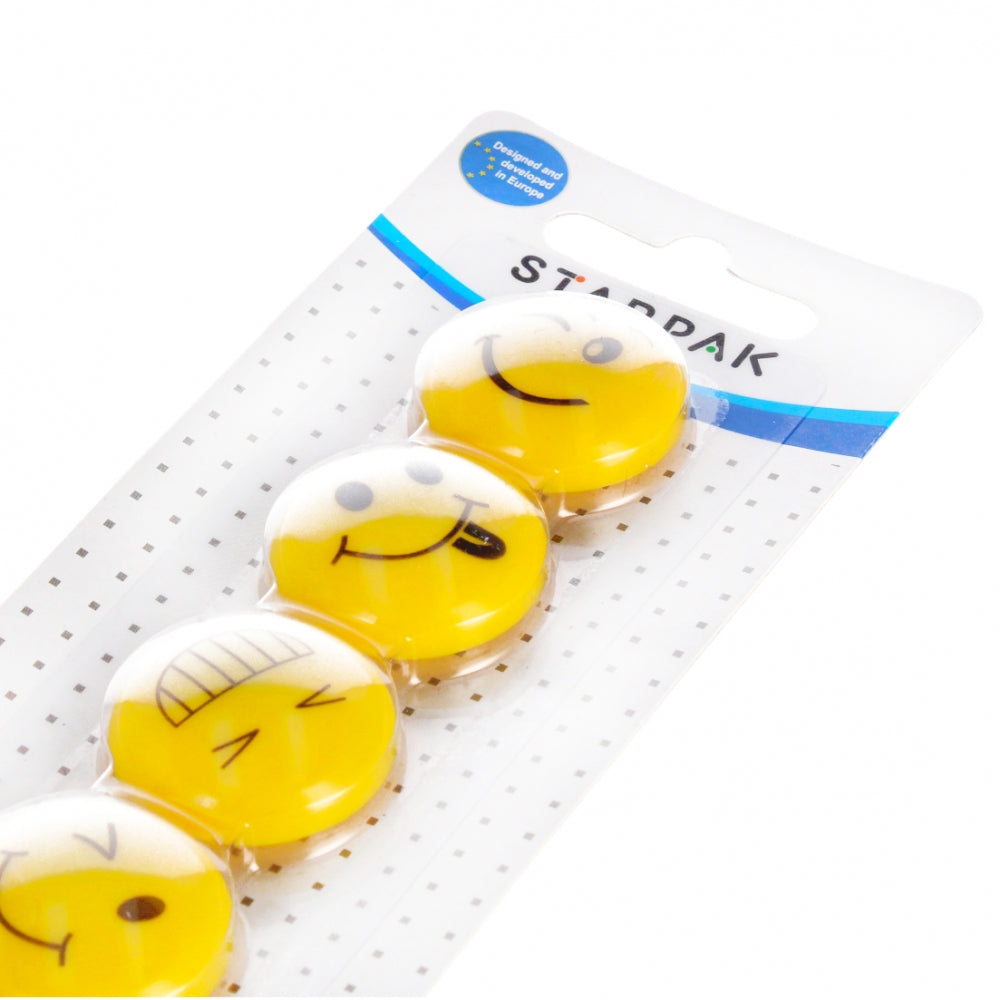 Magnes 30mm Emoticon mix 6szt