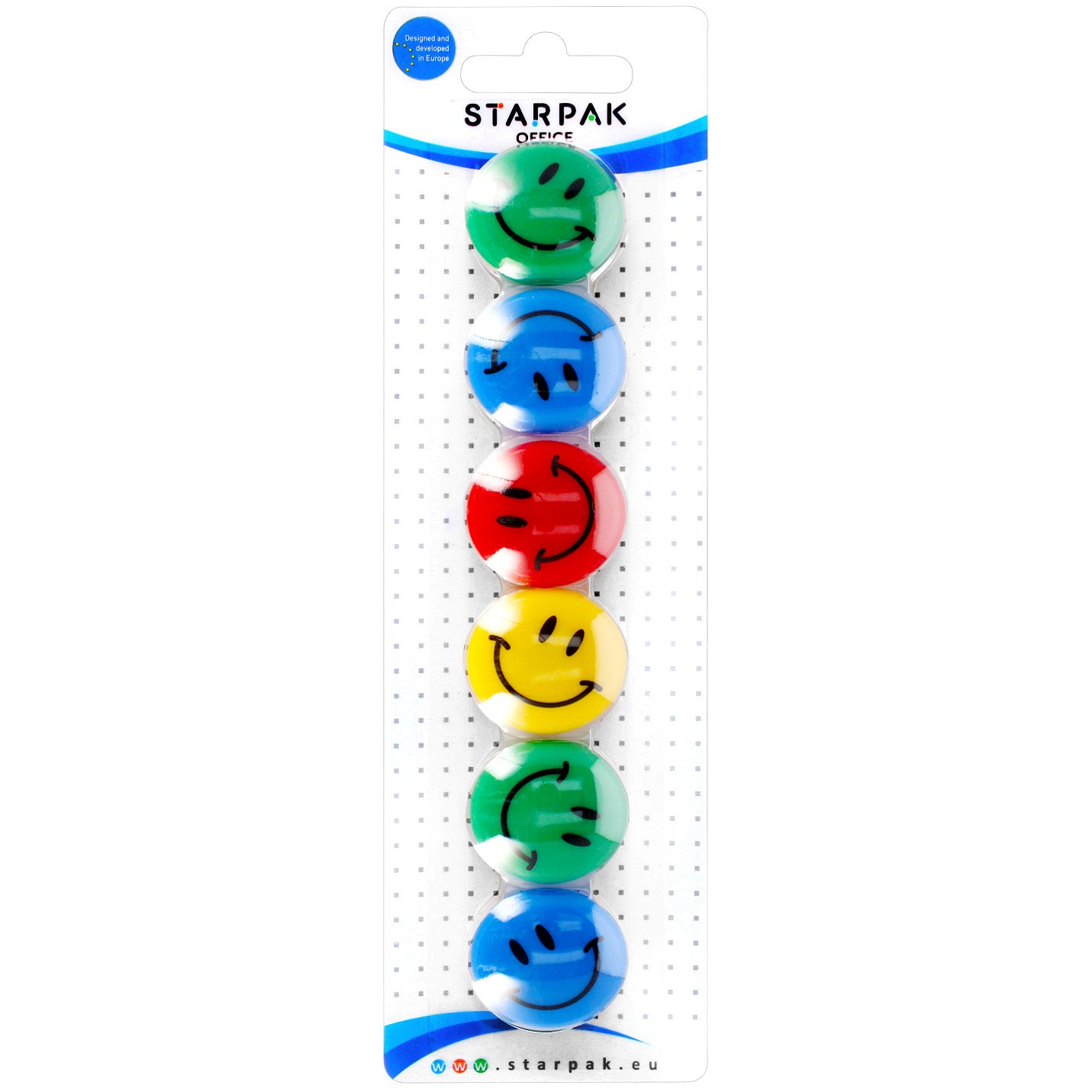 Magnes 30mm Emoticon2 mix kolorów 6szt