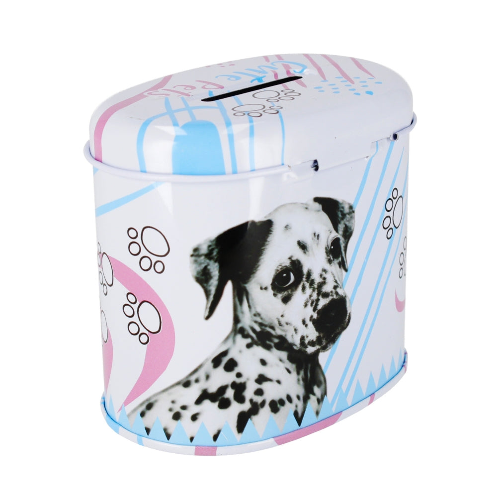 Oval metal Cuties piggy bank
