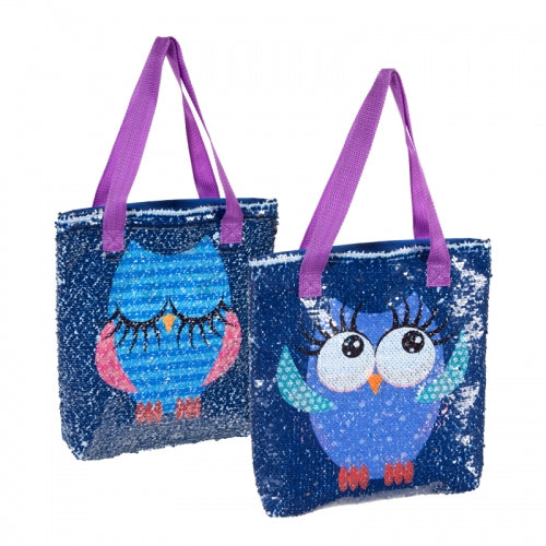 Shoulder bag with sequin Owls
