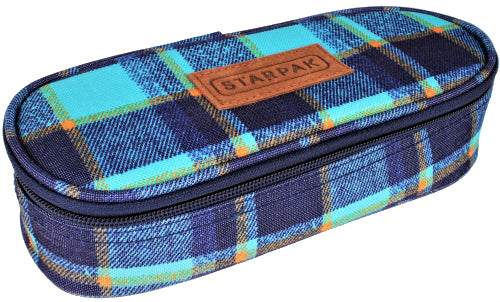 Chequer oval pencil case