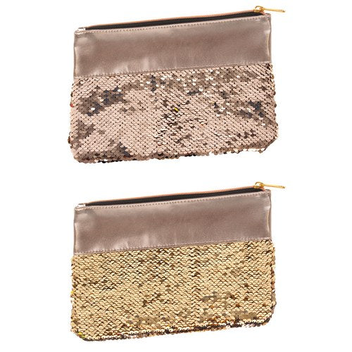 Sequin pencil case, 1 zip