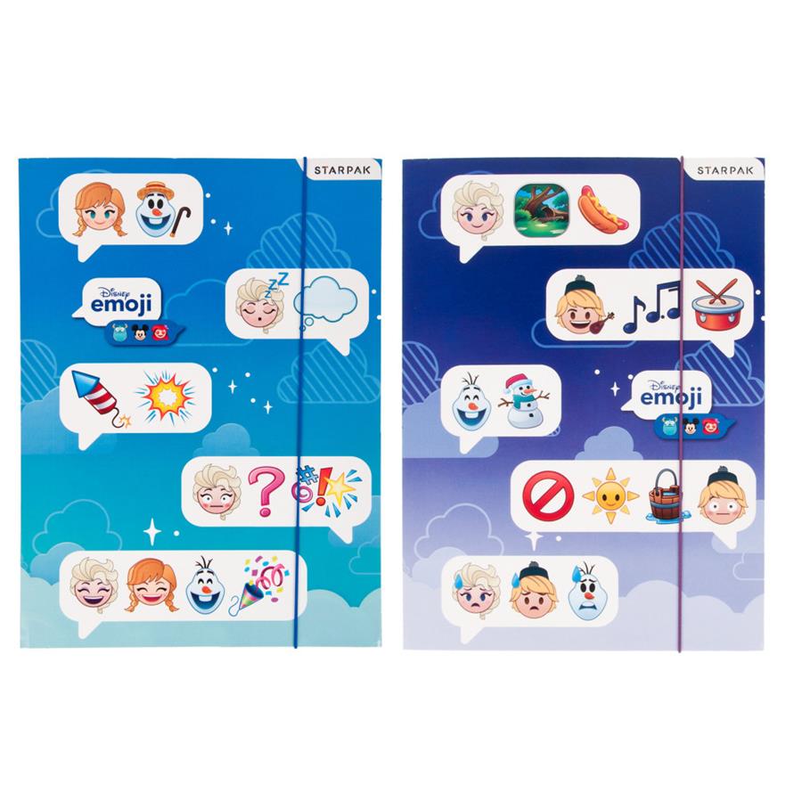 Folder with Elastic A4 Emoji Frozen