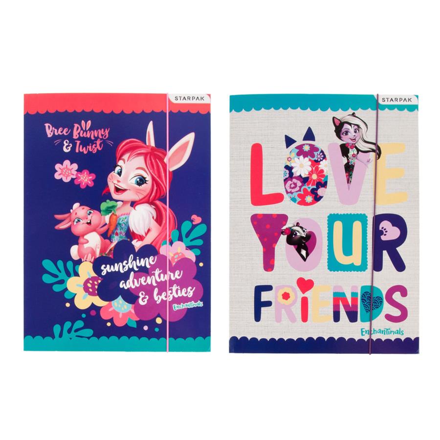 A4 Enchantimals Folder with Elastic Band