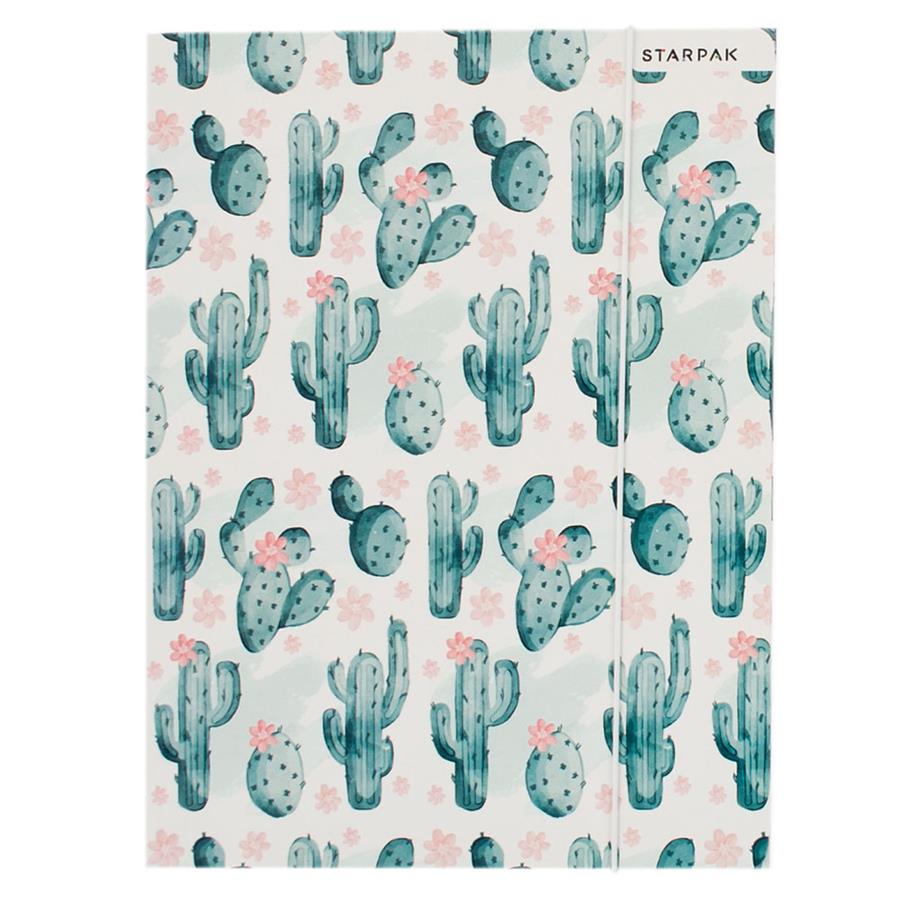 A4 Elastic Folder Cactus
